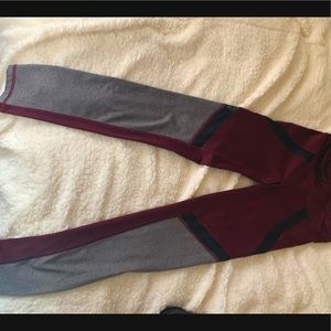 LLD Maroon and Black workout leggings